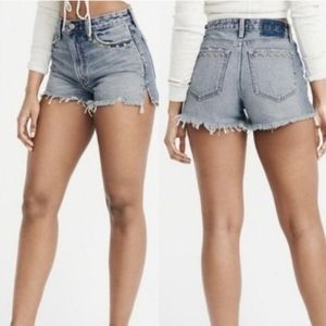 Abercrombie & Fitch Annie High Rise Short size 30/10 Studded Cutoff Denim Shorts